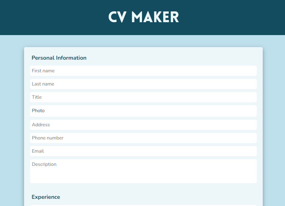 CV Maker